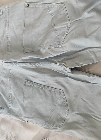 xs Beden mavi Renk Bershka İspanyol paça kadın pantolon