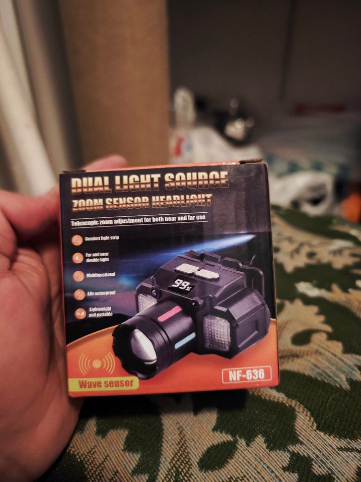 şarjlı Kafa madenci lambası feneri sensörlü - Görsel 2