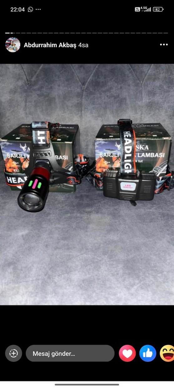 Şarjlı Kafa Lambası - Çok Renkli - Görsel 5