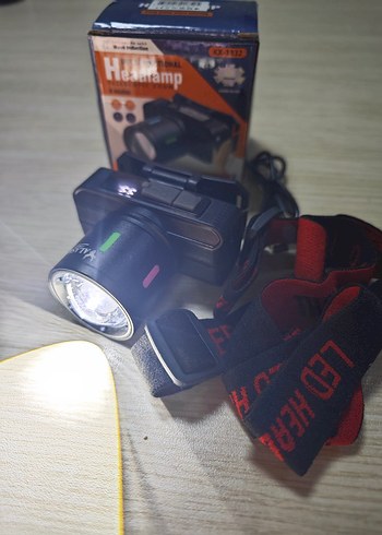 şarjlı Kafa madenci lambası feneri sensörlü - Görsel 4