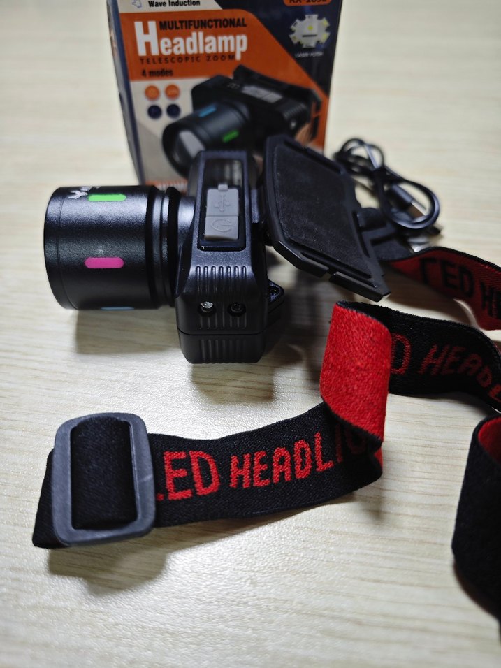 şarjlı Kafa madenci lambası feneri sensörlü - Görsel 2