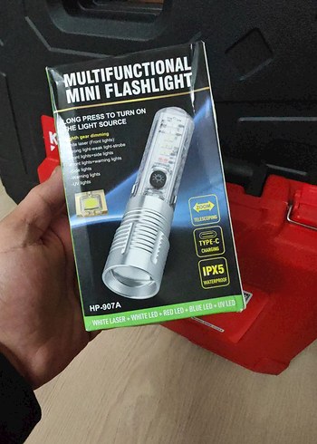 2 şarjlı el feneri - Görsel 3