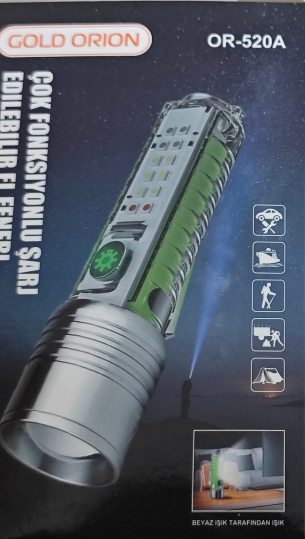 Kartal Başlı Gri Aksiyon Figürü ve 3 el feneri - Görsel 4