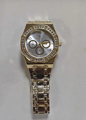 Altın Renkli Kadın Kol Saati - Görsel 4