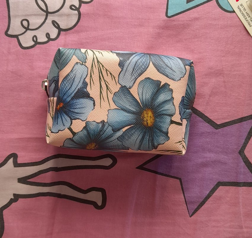 Çiçek Desenli Makyaj Çantası - Görsel 2