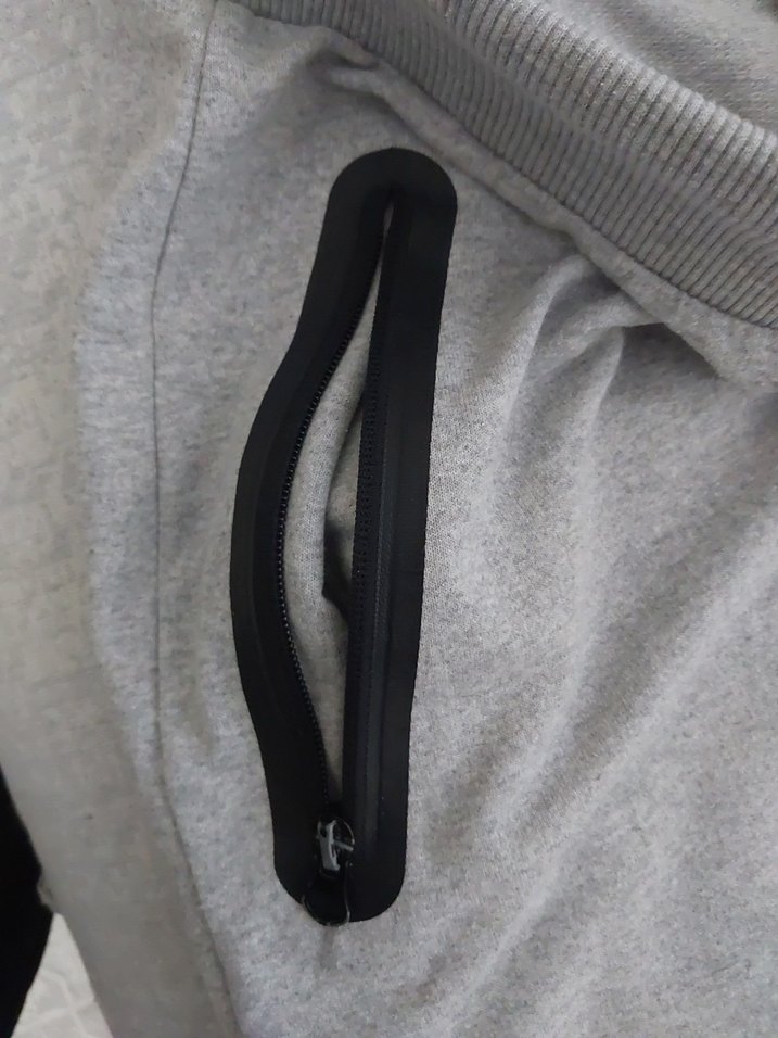 Gri Fermuarlı Rahat Kesim Erkek Eşofman Altı - Görsel 3