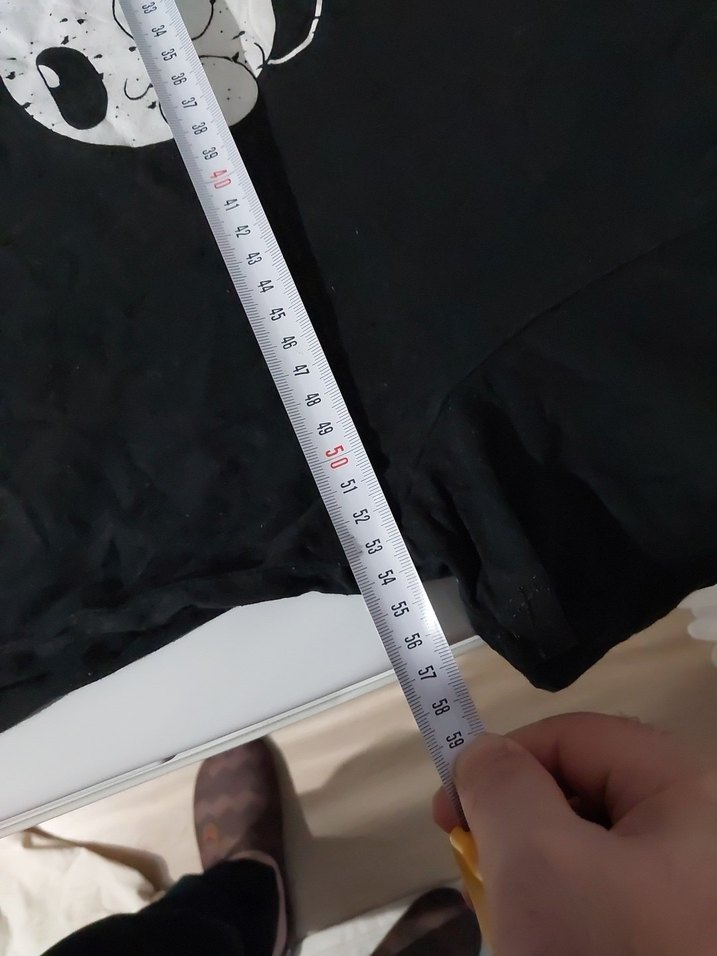 Siyah Baskılı Hamile Tişörtü - Görsel 5