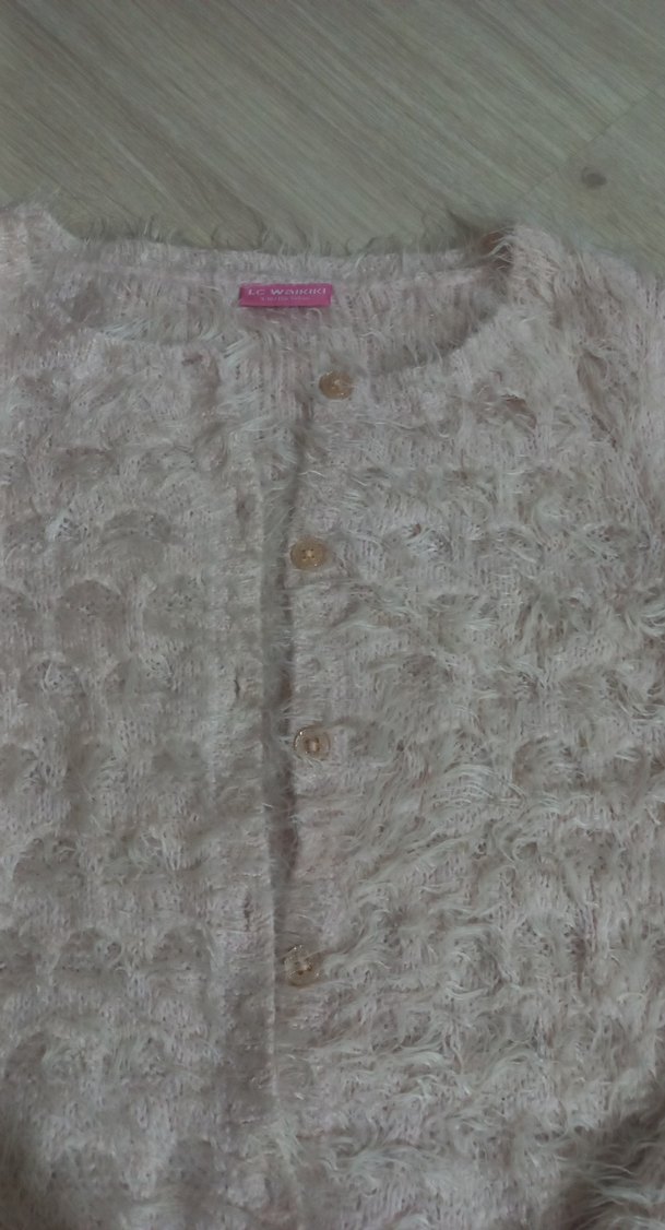 Kadın Beyaz Kürklü Triko Hırka - Görsel 3