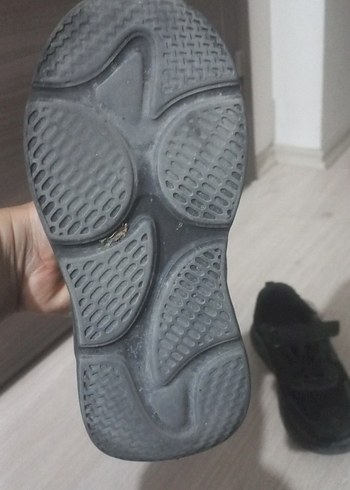 Siyah Erkek Çocuk Spor Ayakkabı Velcro - Görsel 5