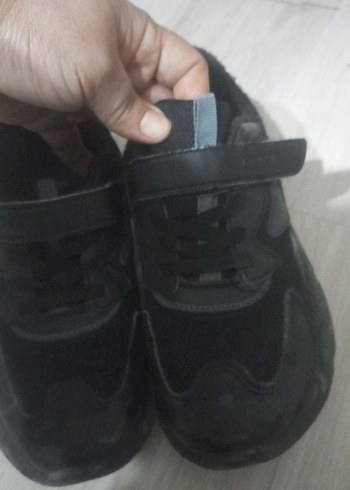 Siyah Erkek Çocuk Spor Ayakkabı Velcro - Görsel 7