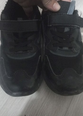 Siyah Erkek Çocuk Spor Ayakkabı Velcro - Görsel 8