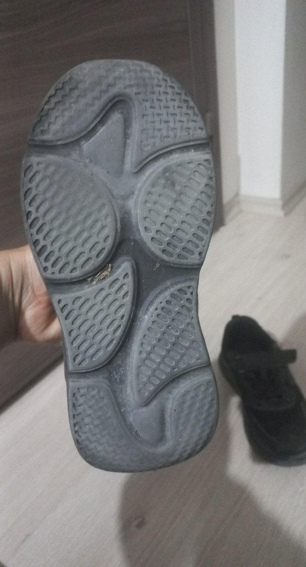 Siyah Erkek Çocuk Spor Ayakkabı Velcro - Görsel 5