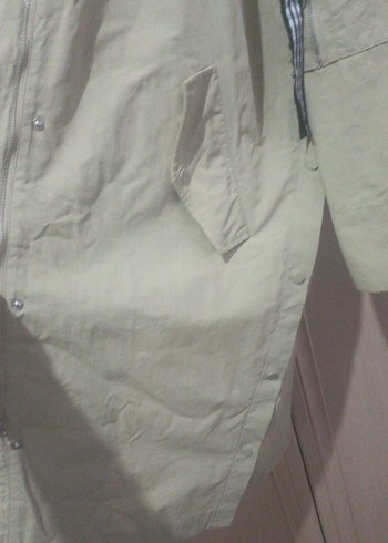 Bej Midi Kadın Parka - Salaş Kesim - Görsel 7