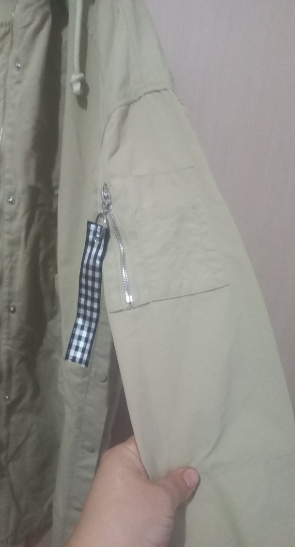 Bej Midi Kadın Parka - Salaş Kesim - Görsel 5