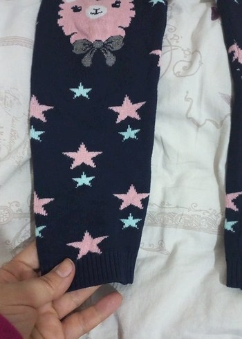 Nakışlı Kız Çocuk Triko Tayt - Görsel 3