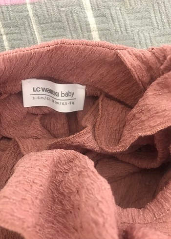 LC Waikiki Kız Çocuk Kahverengi Keten Fırfırlı Elbise