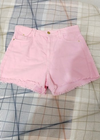 Pembe Mini Pamuklu Kadın Şort