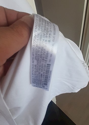 Gri Yakalı Beyaz Kadın Mini Tişört - Görsel 5