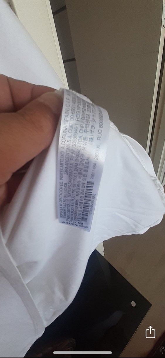 Gri Yakalı Beyaz Kadın Mini Tişört - Görsel 5