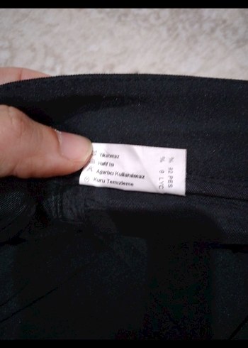 Kadın Siyah Kemerli Kumaş Pantolon - Görsel 7