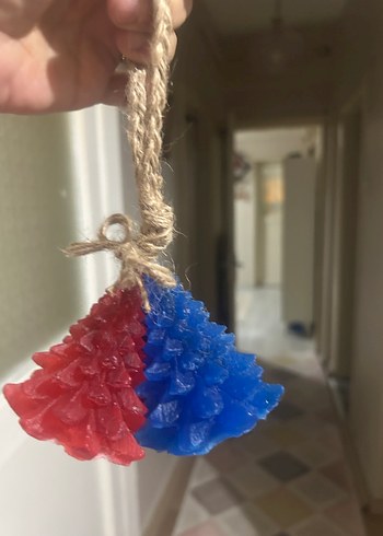 Renkli Üçlü Çam Ağacı Şekilli salkım sabunları - Görsel 2