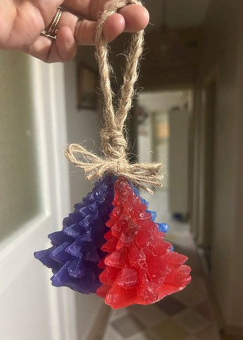 Renkli Üçlü Çam Ağacı Şekilli salkım sabunları - Görsel 3