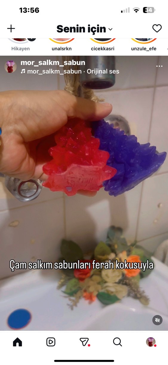 Renkli Üçlü Çam Ağacı Şekilli salkım sabunları - Görsel 4