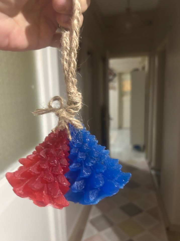 Renkli Üçlü Çam Ağacı Şekilli salkım sabunları - Görsel 2