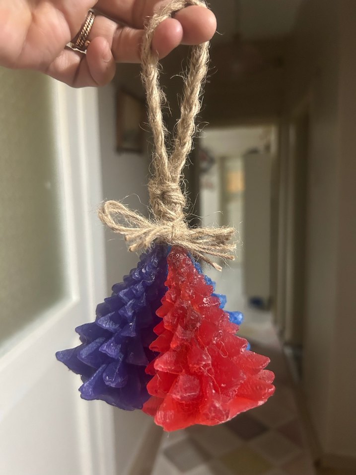 Renkli Üçlü Çam Ağacı Şekilli salkım sabunları - Görsel 3