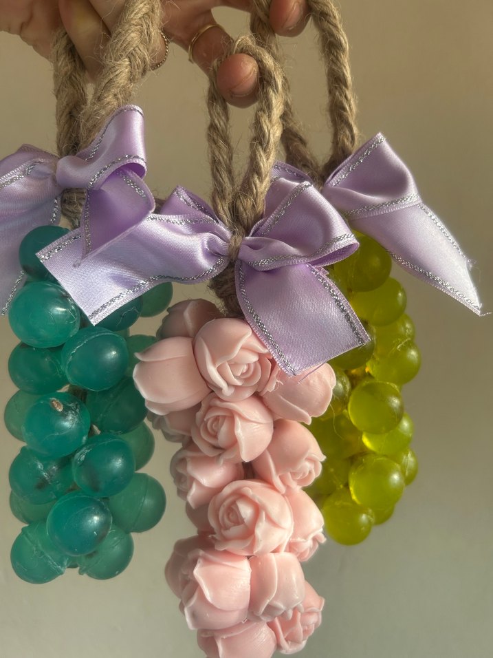 Asma İpli Üzüm ve Gül Şeklinde Sabunlar - Görsel 4