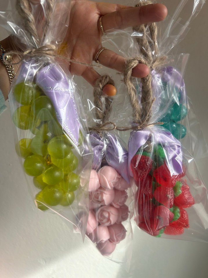 Üzüm Şeklinde Asılabilir Dekoratif Sabun salkım sabunları - Görsel 4