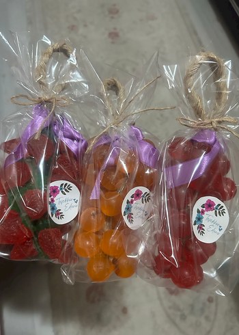 Meyve Kokulu Askılı Sabun Seti salkım sabunları - Görsel 17