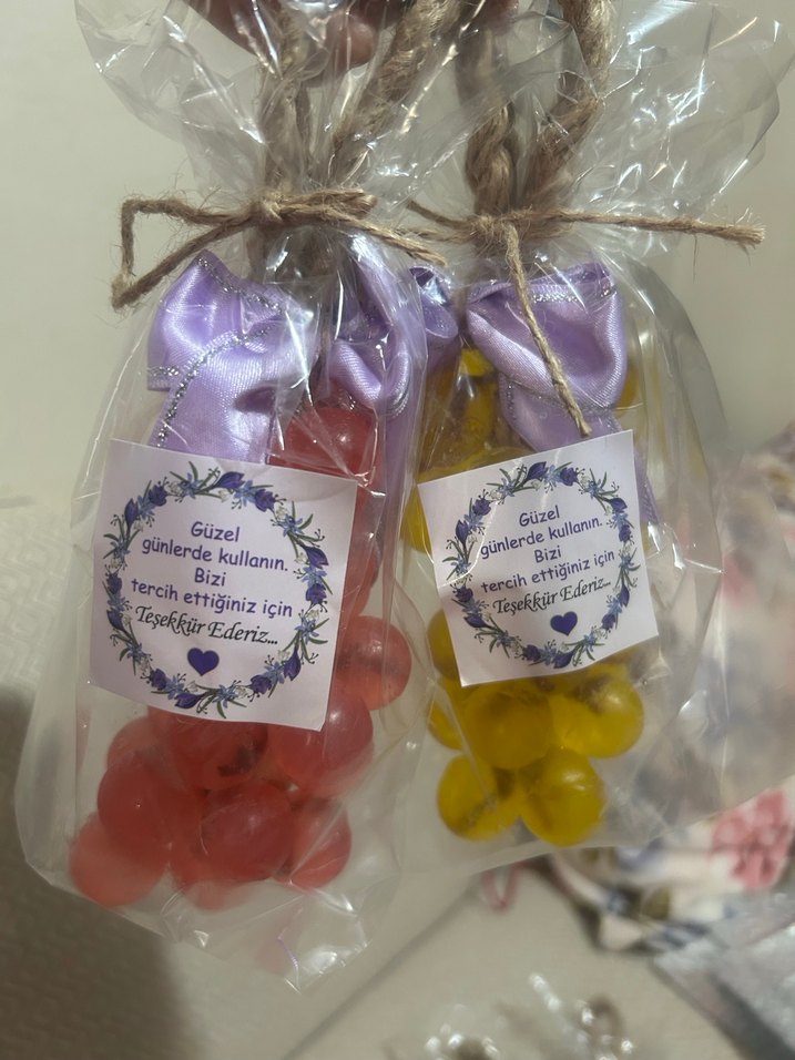 Meyve Kokulu Askılı Sabun Seti salkım sabunları - Görsel 4