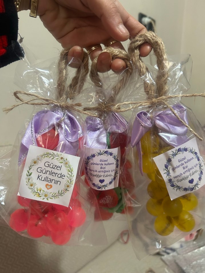 Meyve Kokulu Askılı Sabun Seti salkım sabunları - Görsel 2