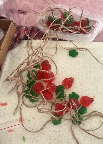 Renkli Çiçek ve Meyve Görünümlü salkım Sabun Seti - Görsel 13