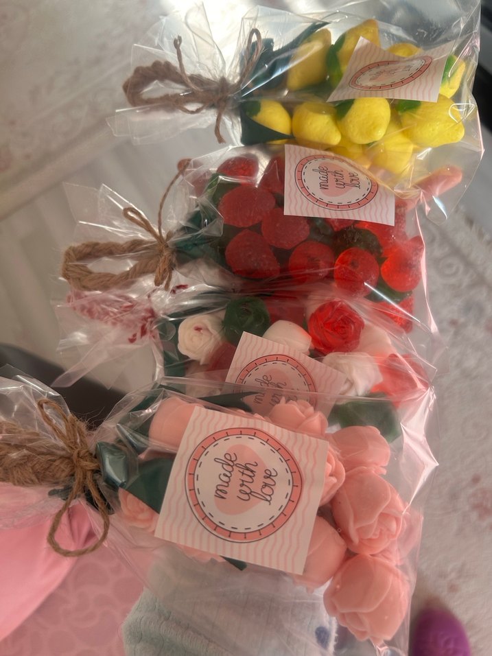 Renkli Çiçek ve Meyve Görünümlü salkım Sabun Seti - Görsel 3