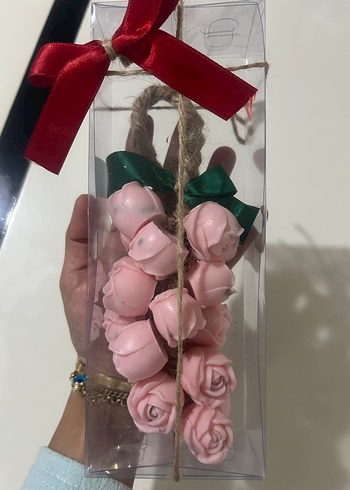 Gül Şeklinde şeffaf kutulu salkım sabunları - Görsel 3