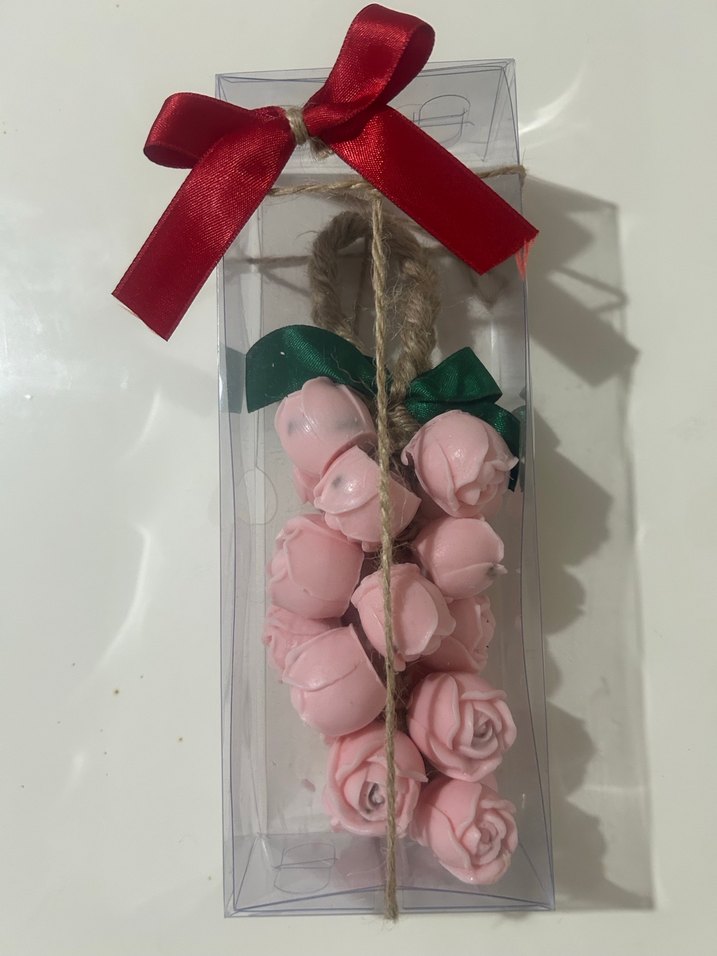 Gül Şeklinde şeffaf kutulu salkım sabunları - Görsel 4