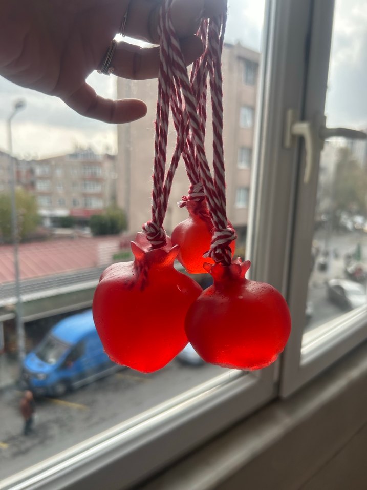 Kırmızı Nar salkım sabunları - Görsel 5