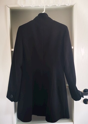 ADL Düğmeli Siyah Kadın Kaban - Görsel 5