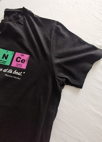 13-14 Yaş Beden siyah Renk Doğa Koleji Siyah Tshirt