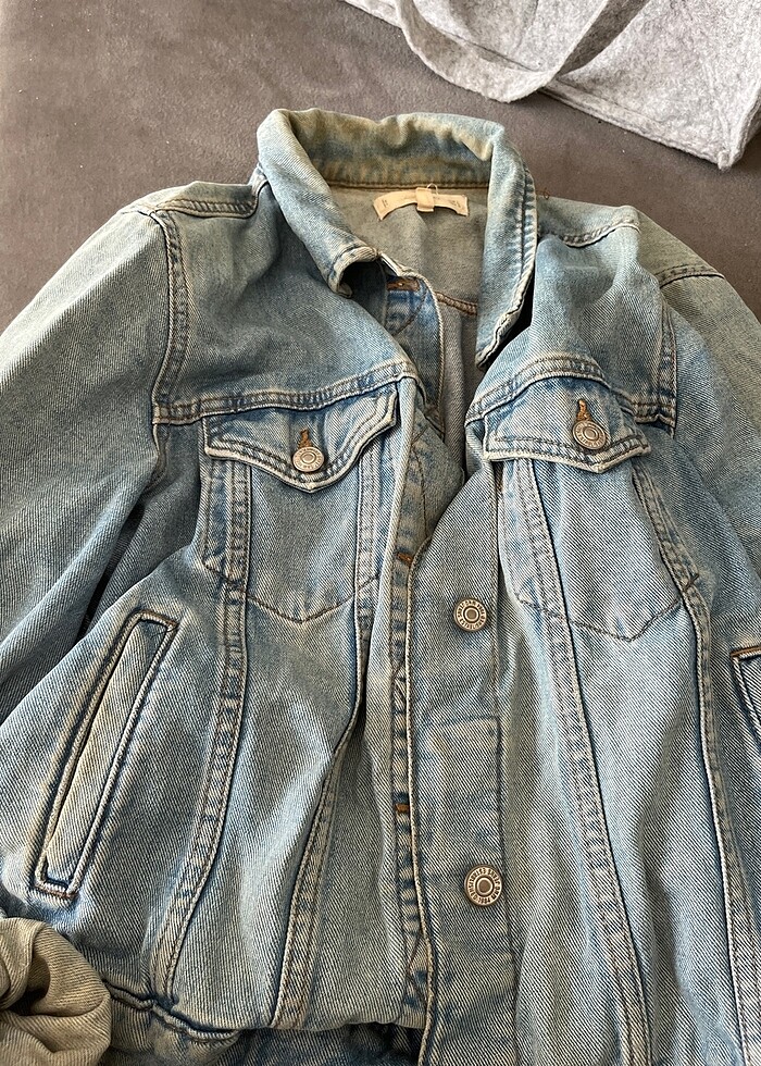 kısa kot ceket - Görsel 3