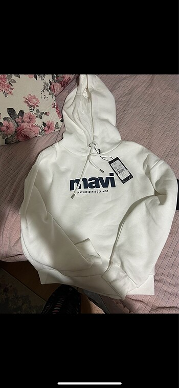 Mavi Hoody kapşonlu