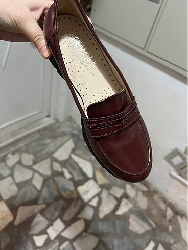 Zara Bordo şık babet