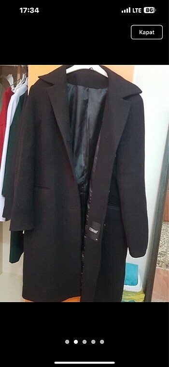 Zara Siyah kaşe kaban