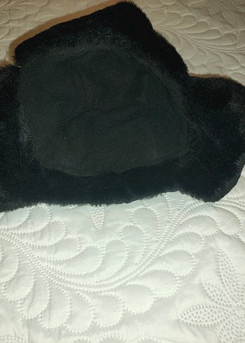 5-8 Yaş, 22 cm Beden Siyah Erkek Rahat Sokak Tarzı Kulaklıklı Şapka
