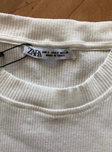 s Beden Zara Beyaz Sıfır Kollu Crop