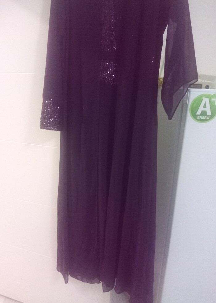 Üstü şifon abiye elbise  - Görsel 3