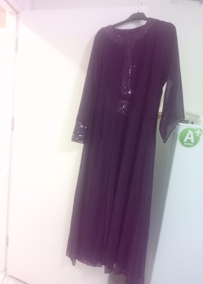 Üstü şifon abiye elbise  - Görsel 4