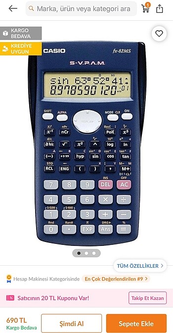 Casio hesap makinesi